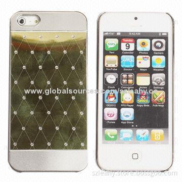Cool and Special PC Case for iPhone 5/5S, Sticked with Metals on the Surface